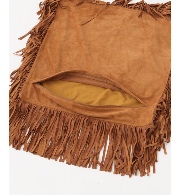 journal standard Furniture「SUEDE FRINGE CUSHION　クッションカバー45cm」|クッション・クッションカバー|