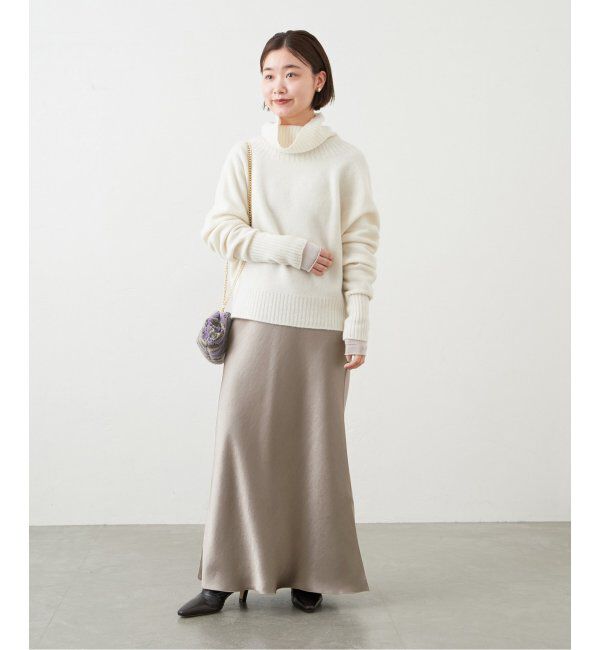 IENA「《追加3》ダブルサテンスカート」|スカート|