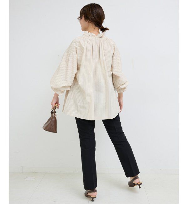 SLOBE IENA「《追加2》タイプライターフリルカラーブラウス」|シャツ・ブラウス|