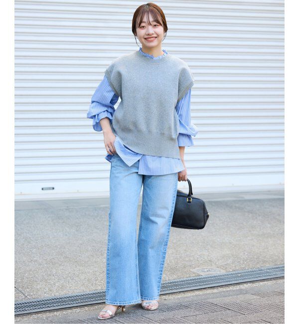 SLOBE IENA「《追加2》タイプライターフリルカラーブラウス」|シャツ・ブラウス|