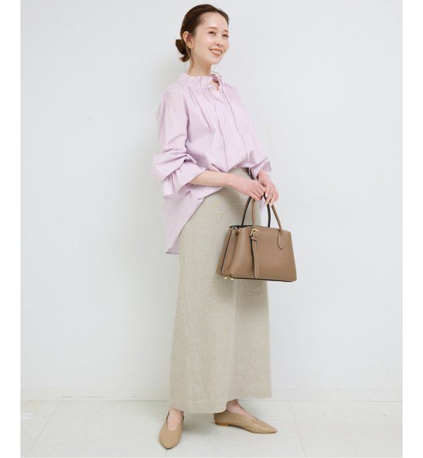 SLOBE IENA「《追加2》タイプライターフリルカラーブラウス」|シャツ・ブラウス|