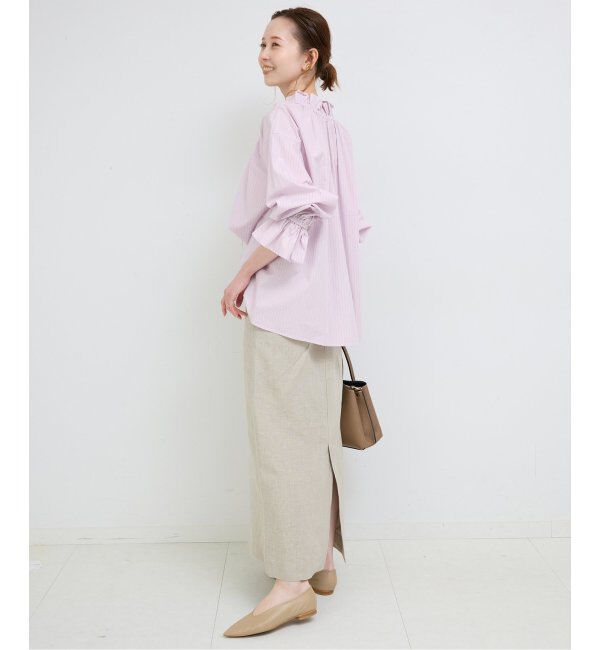 SLOBE IENA「《追加2》タイプライターフリルカラーブラウス」|シャツ・ブラウス|