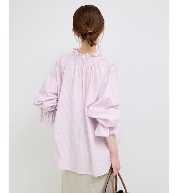 SLOBE IENA「《追加2》タイプライターフリルカラーブラウス」|シャツ・ブラウス|