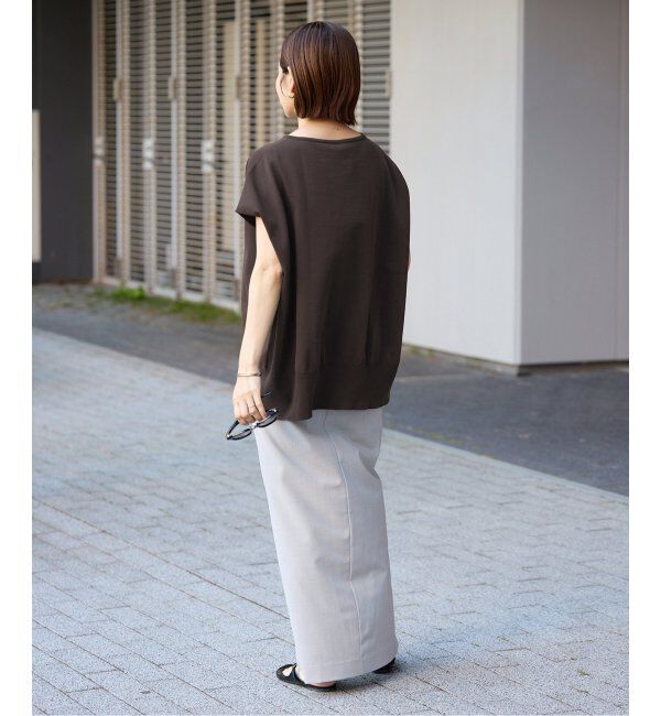 IENA「《WEB限定/追加5》 コットンストレッチ NEOワイドクループルオーバー」|ニット・セーター|