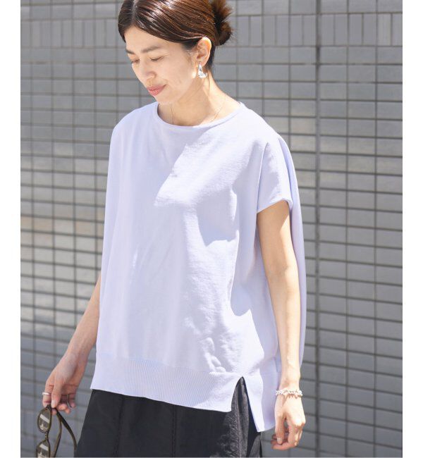 IENA「《WEB限定/追加5》 コットンストレッチ NEOワイドクループルオーバー」|ニット・セーター|