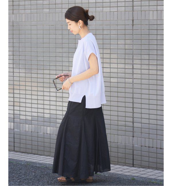 IENA「《WEB限定/追加5》 コットンストレッチ NEOワイドクループルオーバー」|ニット・セーター|