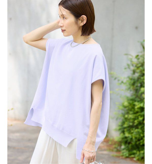 IENA「《WEB限定/追加5》 コットンストレッチ NEOワイドクループルオーバー」|ニット・セーター|