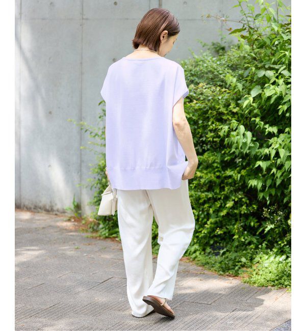 IENA「《WEB限定/追加5》 コットンストレッチ NEOワイドクループルオーバー」|ニット・セーター|