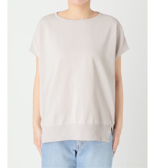 IENA「《WEB限定/追加5》 コットンストレッチ NEOワイドクループルオーバー」|ニット・セーター|