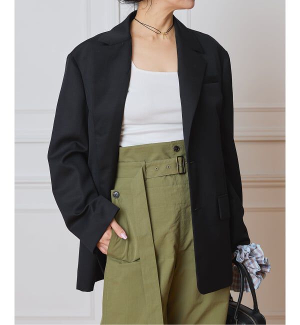 IENA LA BOUCLE「IENA LA BOUCLE ウールモヘヤ2Bジャケット」|テーラードジャケット|