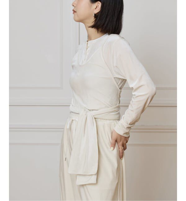 IENA LA BOUCLE「IENA LA BOUCLE トリアセベロアキャミソール」|キャミソール|