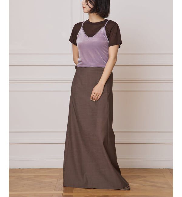 IENA LA BOUCLE「IENA LA BOUCLE トリアセベロアキャミソール」|キャミソール|