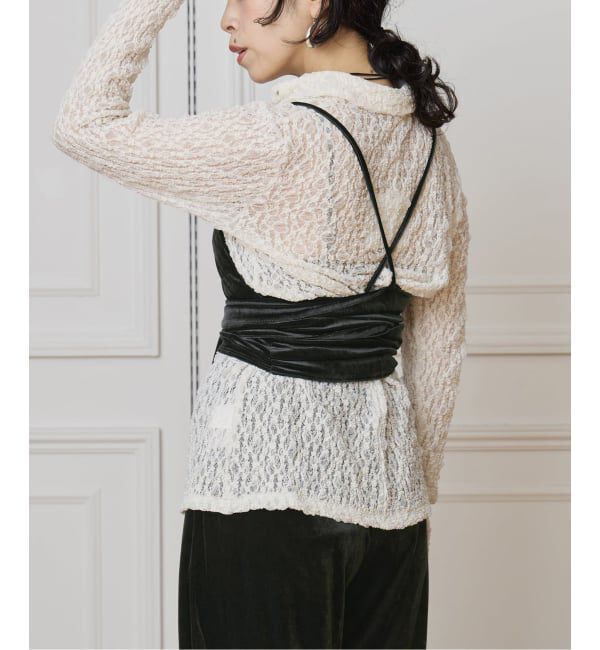 IENA LA BOUCLE「IENA LA BOUCLE トリアセベロアキャミソール」|キャミソール|