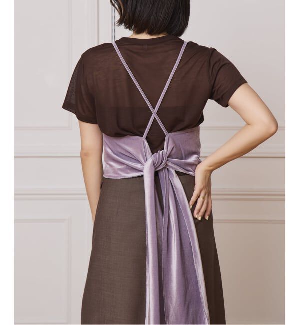 IENA LA BOUCLE「IENA LA BOUCLE トリアセベロアキャミソール」|キャミソール|パープル E