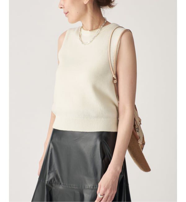 VERMEIL par iena「LE PETIT PULLE ル プティ プレ ノースリーブニット 1251056」|ニット・セーター|ナチュラル