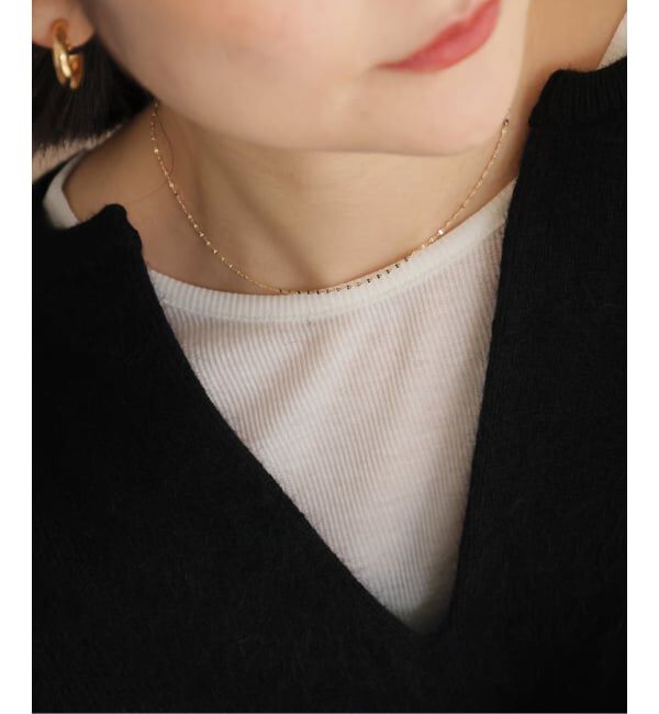 SLOBE IENA「《WEB限定/追加3》SLOBE エクレアネックレス37cm K10」|ネックレス|ゴールド