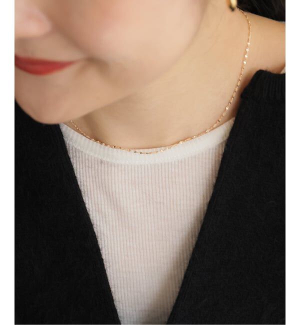 SLOBE IENA「《WEB限定/追加3》SLOBE エクレアネックレス37cm K10」|ネックレス|