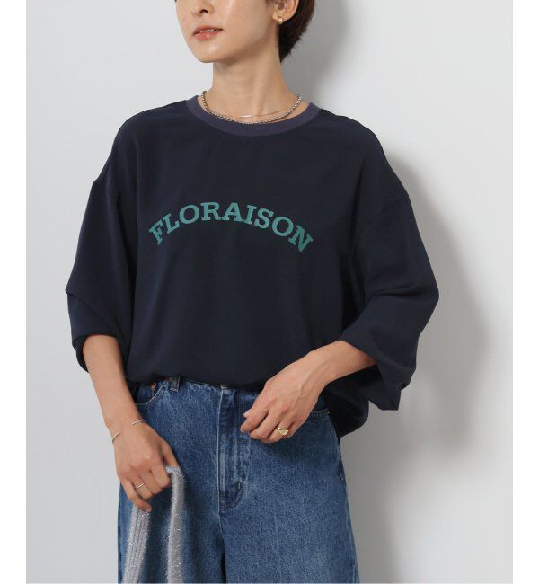 JOURNAL STANDARD relume「ジョーゼットロゴロンTEE」|シャツ・ブラウス|ネイビー