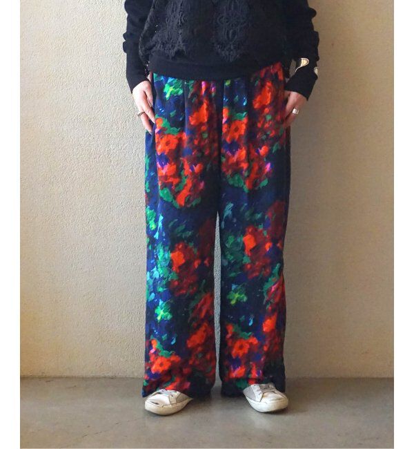 journal standard luxe「Cu/Rローンフラワー イージーパンツ」|その他|ネイビー B