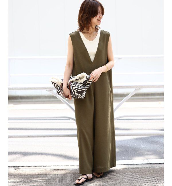 JOURNAL STANDARD relume「【MULTI FUNC+】UVカット / 接触冷感 / ストレッチ オールインワン」|オールインワン|カーキ