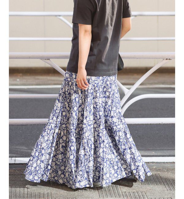 JOURNAL STANDARD relume「《WEB限定追加2》コットンボイルクリンクルティアードスカート（柄）」|スカート|