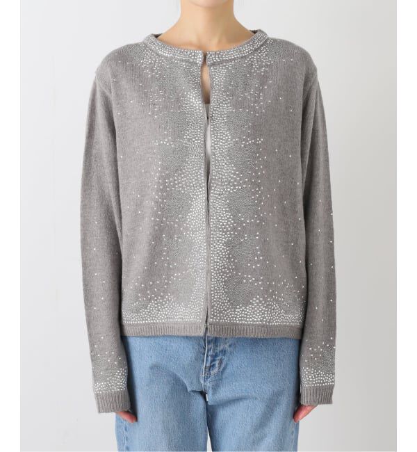 journal standard luxe「ウールMIXビジューカーディガン」|カーディガン|グレーA