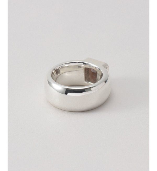 Spick and Span「【SAMH by LILAS】スクエアスモーキークォーツワイドリング SV」|リング|