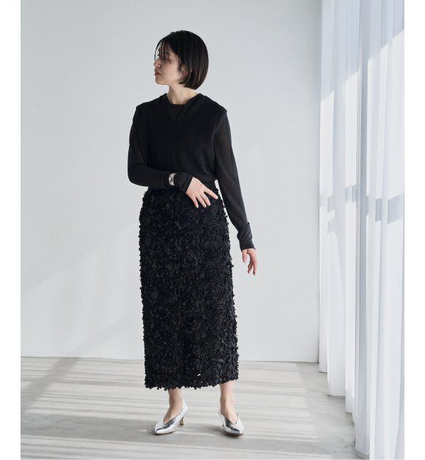HARDY NOIR「フラワーチュールタイトスカート」|スカート|