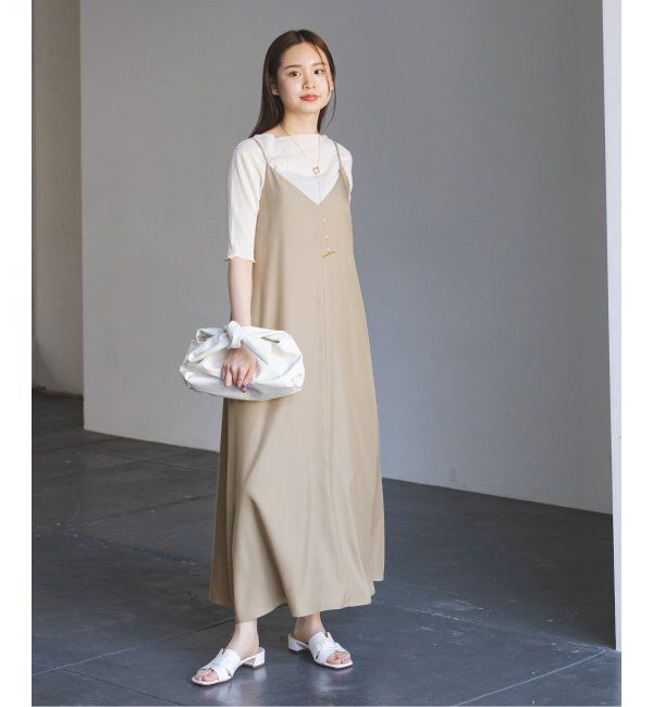 NOBLE「《追加》ビンテージツイルコンフォータブルキャミワンピース  6」|ワンピース|