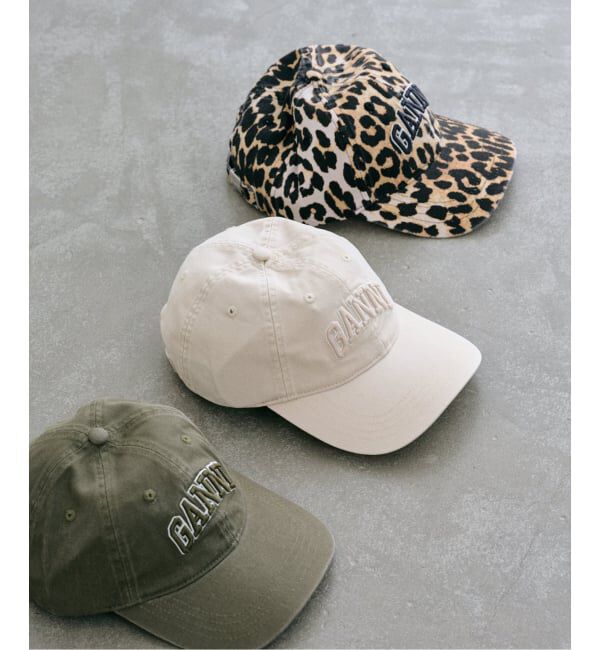 U by SPICK&SPAN「GANNI/ガニー Washed Cotton Canvas Cap Emb」|キャップ・キャスケット|