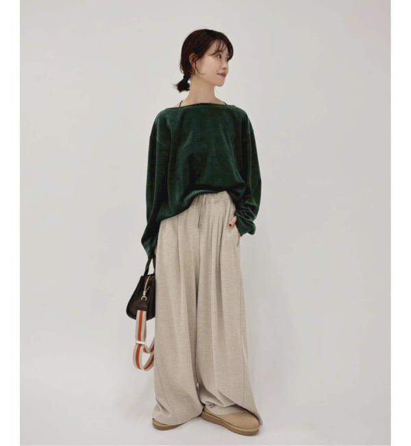 FRAMeWORK「ベロアボーダープルオーバー」|Tシャツ・カットソー|