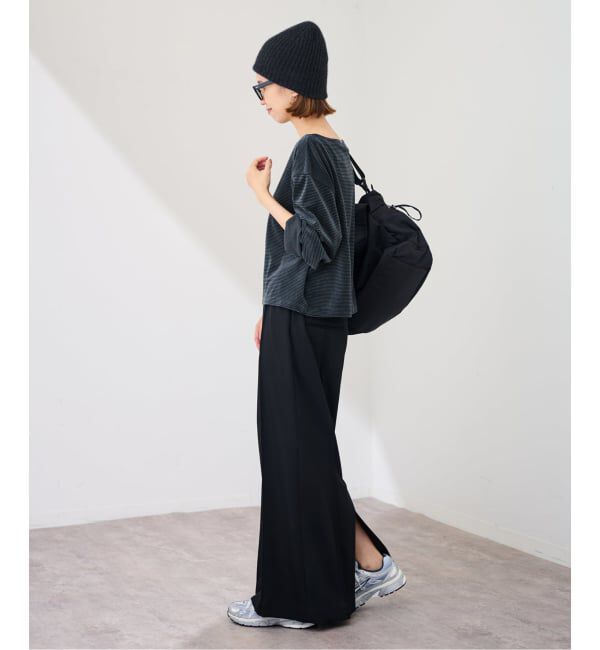 FRAMeWORK「ベロアボーダープルオーバー」|Tシャツ・カットソー|