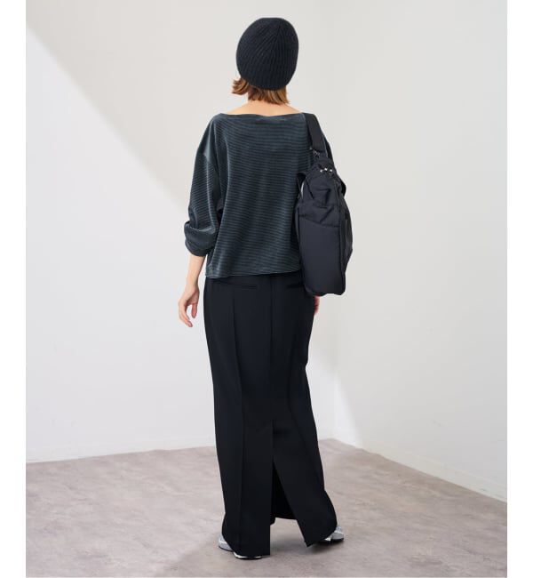 FRAMeWORK「ベロアボーダープルオーバー」|Tシャツ・カットソー|