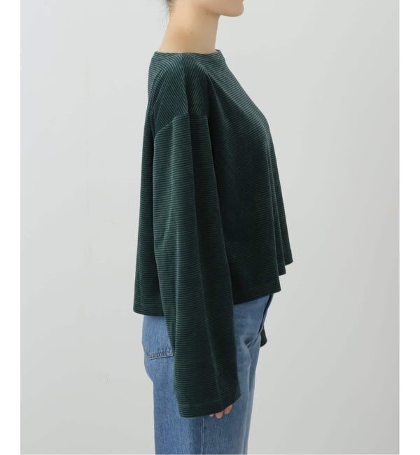 FRAMeWORK「ベロアボーダープルオーバー」|Tシャツ・カットソー|