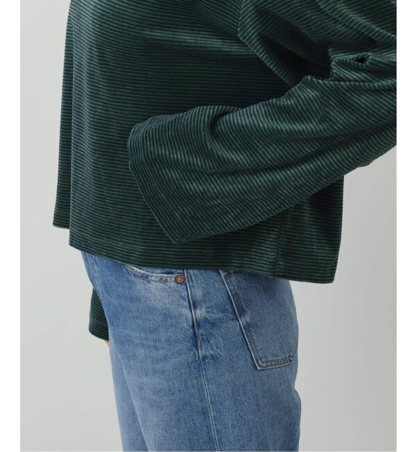 FRAMeWORK「ベロアボーダープルオーバー」|Tシャツ・カットソー|