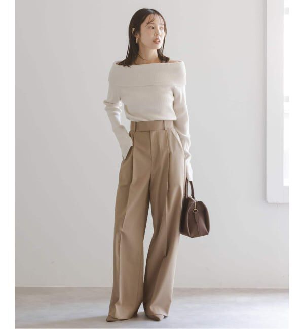 NOBLE「《追加2》エステルツイルストレッチスラックスパンツ」|スラックス|