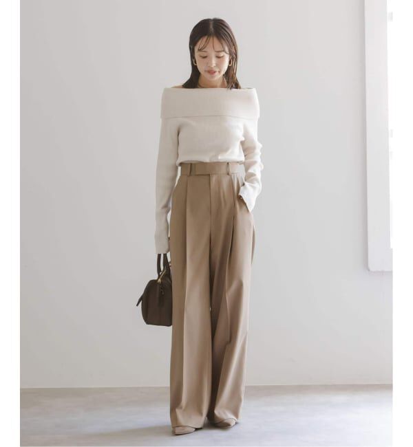 NOBLE「《追加2》エステルツイルストレッチスラックスパンツ」|スラックス|