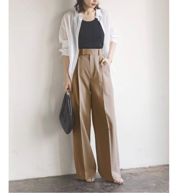 NOBLE「《追加2》エステルツイルストレッチスラックスパンツ」|スラックス|