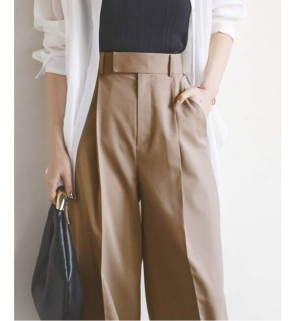 NOBLE「《追加2》エステルツイルストレッチスラックスパンツ」|スラックス|