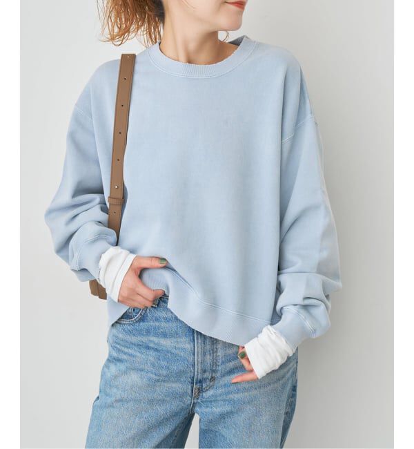 Spick and Span「ダメージスウェットプルオーバー」|スウェット・ジャージ|サックスブルー