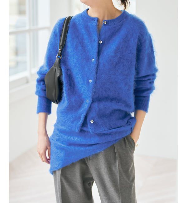Spick and Span「ファーカシミヤクルーネックカーディガン」|カーディガン|