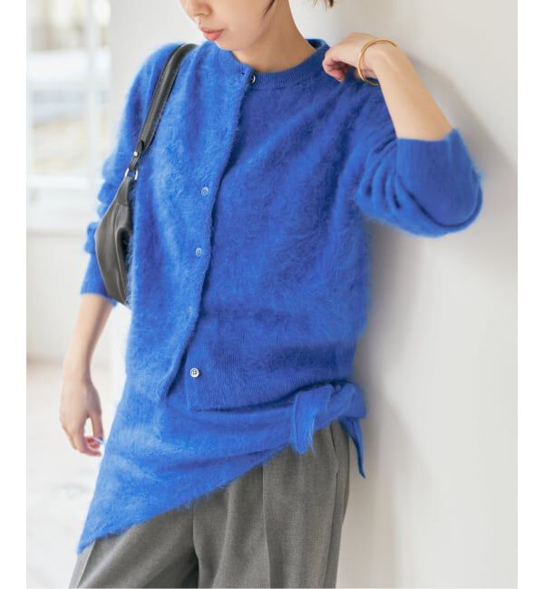 Spick and Span「ファーカシミヤクルーネックカーディガン」|カーディガン|