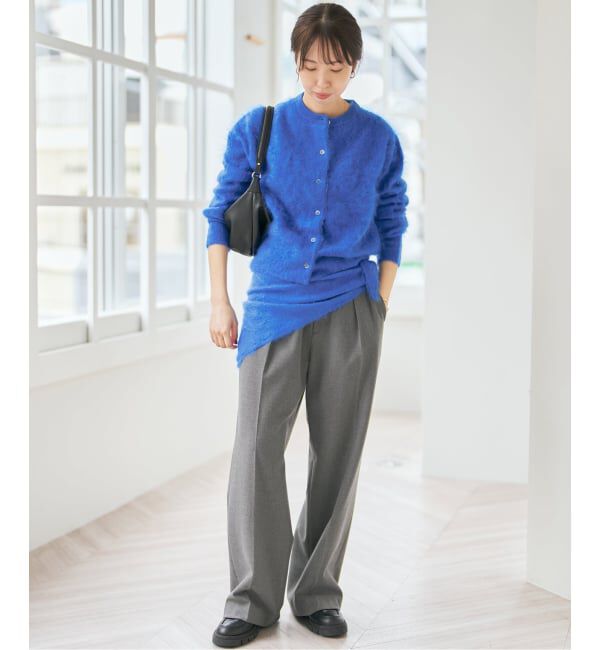 Spick and Span「ファーカシミヤクルーネックカーディガン」|カーディガン|