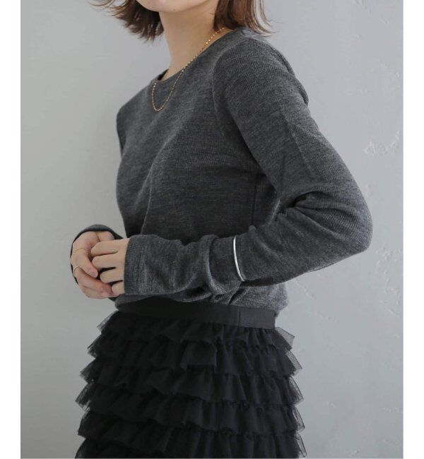  「ウールテレコクルーネックカットソー」|Tシャツ・カットソー|グレー