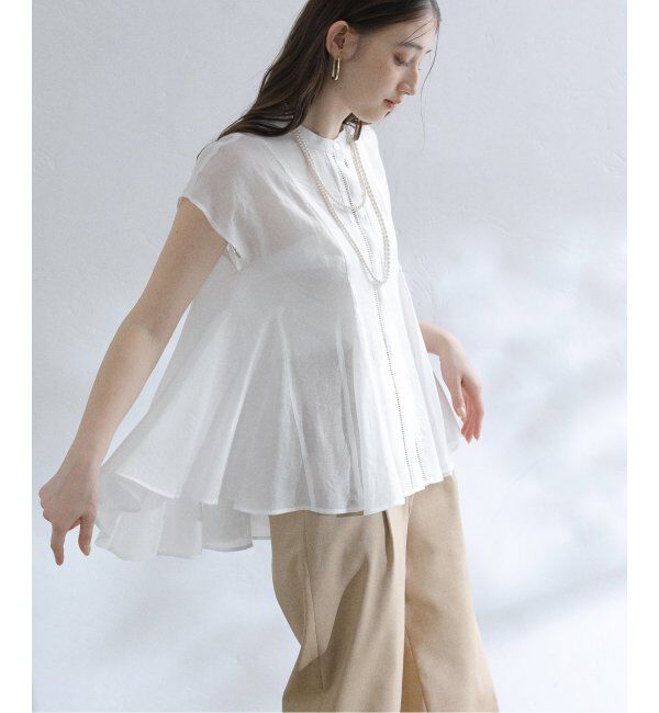  「【洗える】マチフレアブラウス」|シャツ・ブラウス|