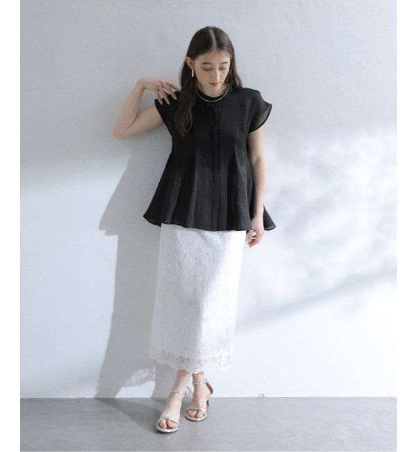  「【洗える】マチフレアブラウス」|シャツ・ブラウス|