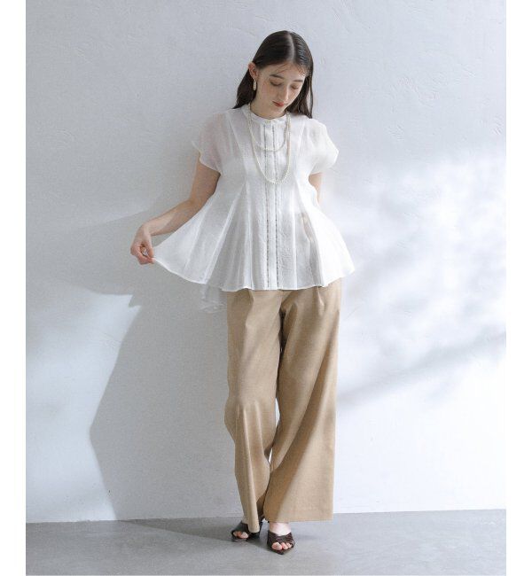  「【洗える】マチフレアブラウス」|シャツ・ブラウス|