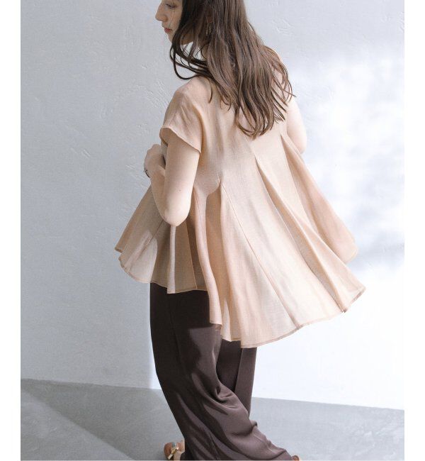  「【洗える】マチフレアブラウス」|シャツ・ブラウス|ピンク B