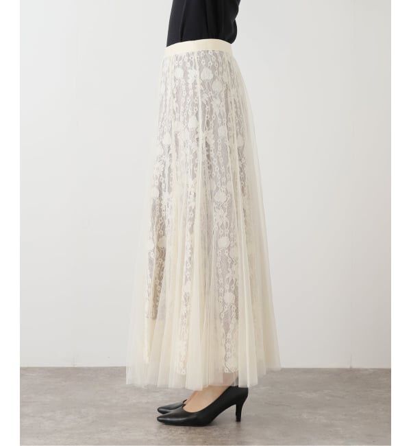  「【洗える】CHOKLATE PARIS /チョコレートパリ レース&times;チュールスカート」|スカート|