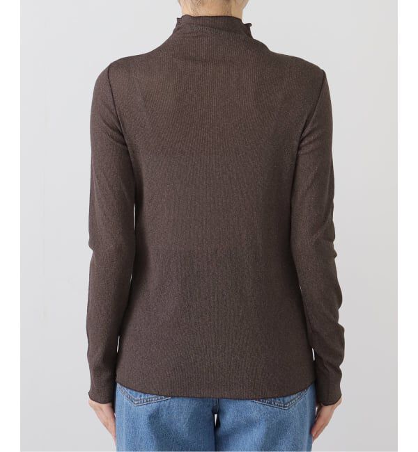  「【洗える】ラメリブハイネックカットソー」|Tシャツ・カットソー|